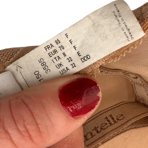 Chantelle Beige Full Coverage Wired Bra Size 32DDD - Picture 7 of 7